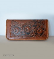 leather bifold wallet for export